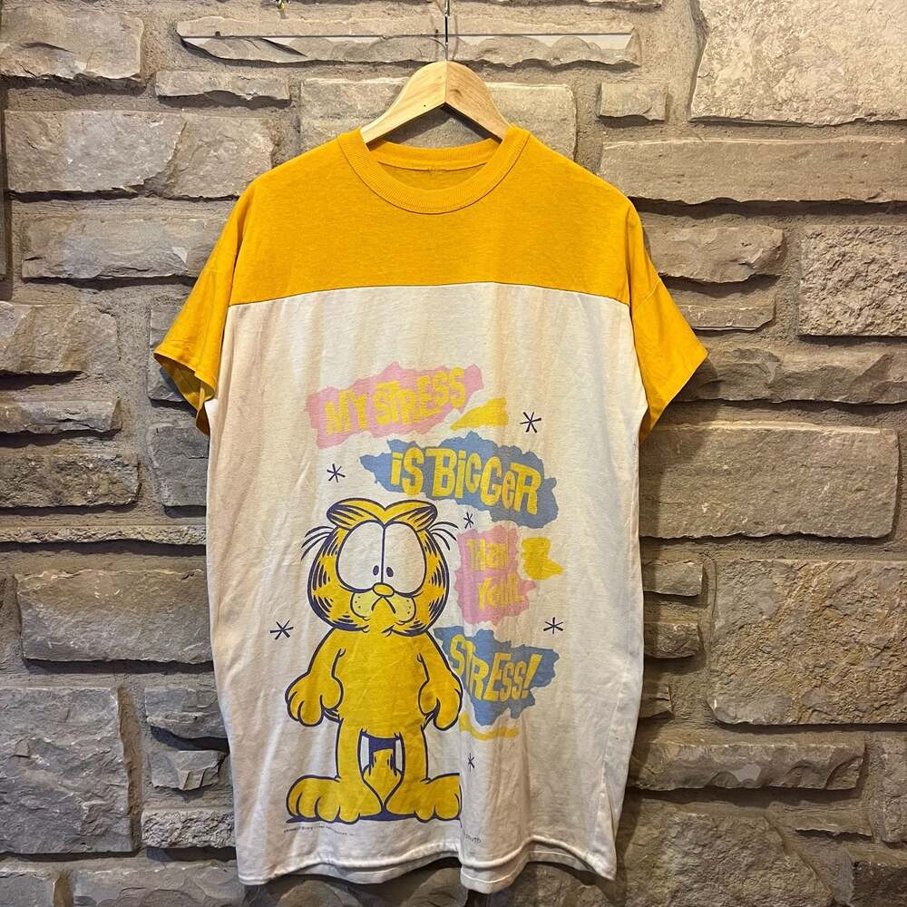 Vintage 1978 Garfield My Stress Is Bigger Than Your Stress T-Shirt